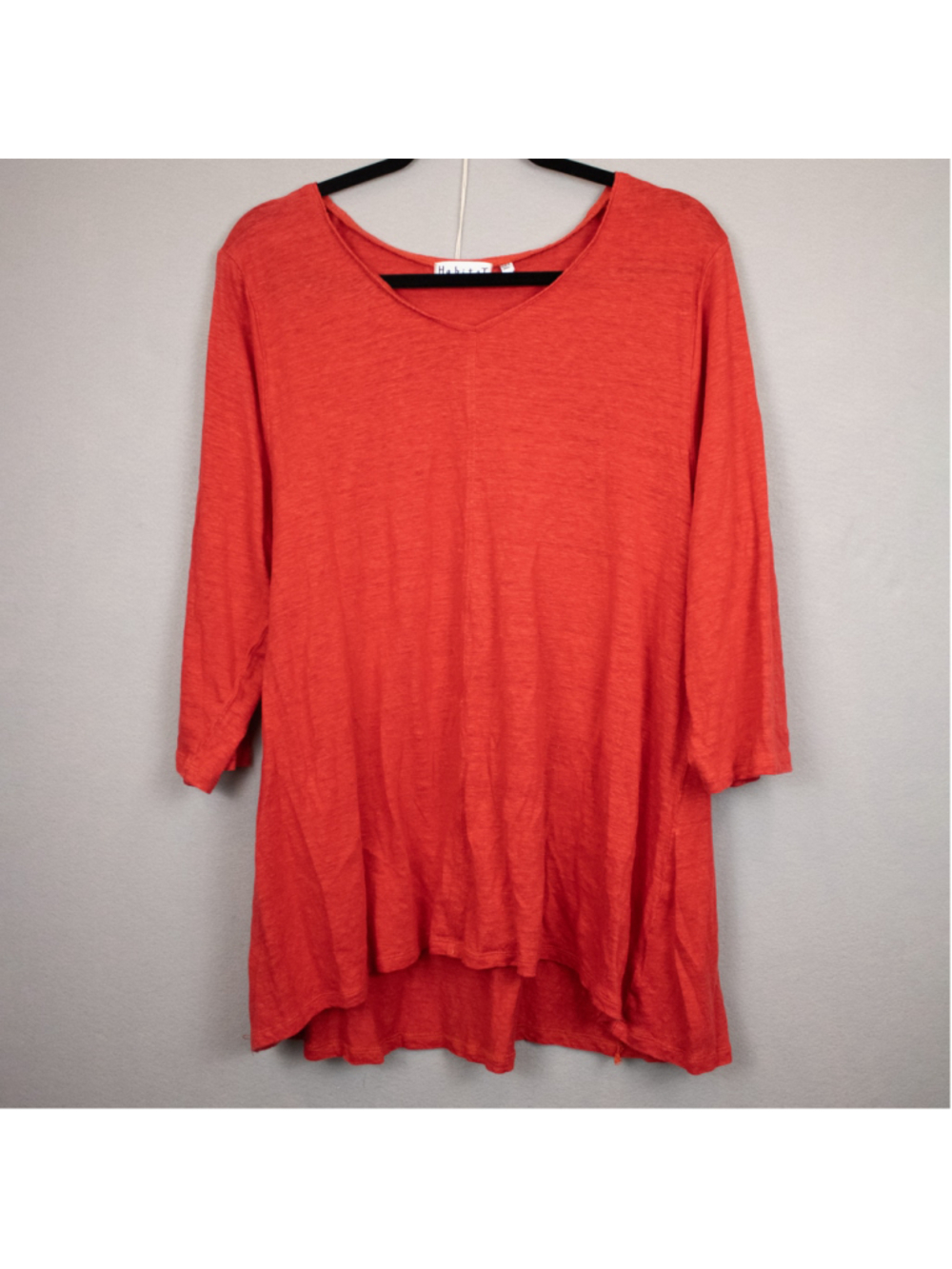 Habitat red linen tunic top-XL